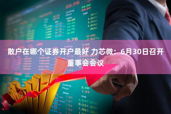 散户在哪个证券开户最好 力芯微：6月30日召开董事会会议