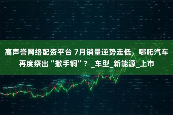 高声誉网络配资平台 7月销量逆势走低，哪吒汽车再度祭出“撒手锏”？_车型_新能源_上市