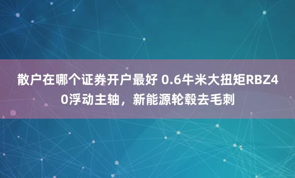 散户在哪个证券开户最好 0.6牛米大扭矩RBZ40浮动主轴，新能源轮毂去毛刺